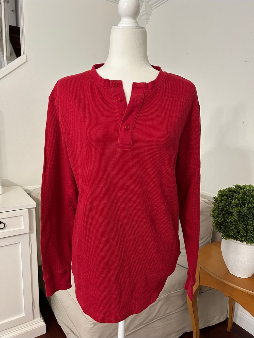 GAP Waffle Thermal Henley Shirt
